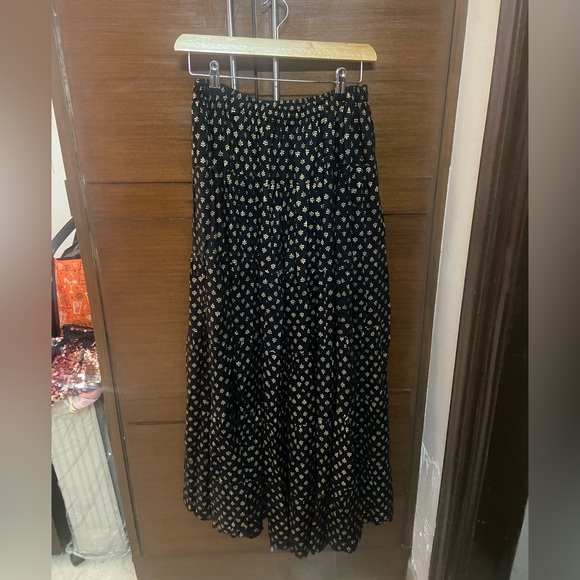 Jaipuri black block printed skirt - Picture 4 of 5